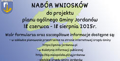 Nabór wniosków do projektu planu ogólnego Gminy Jordanów