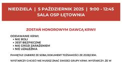 Zapraszamy do Łetowni na akcję krwiodawstwa