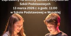 Zapraszamy do Wysokiej na konkurs recytatorski