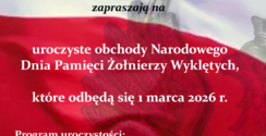 Zapraszamy do Osielca na obchody Dnia Pamięci Żołnierzy Wyklętych