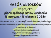 Nabór wniosków do projektu planu ogólnego Gminy Jordanów