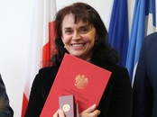 Małgorzata Kowalczyk - Mysza z odznaką honorową "Zasłużony dla Kultury Polskiej"
